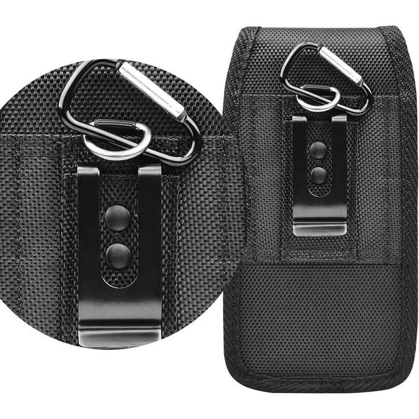 Premium Cell Phone Belt Clip Case with Secure Pouch & Flap Closure - Universal Fit for All Smartphones