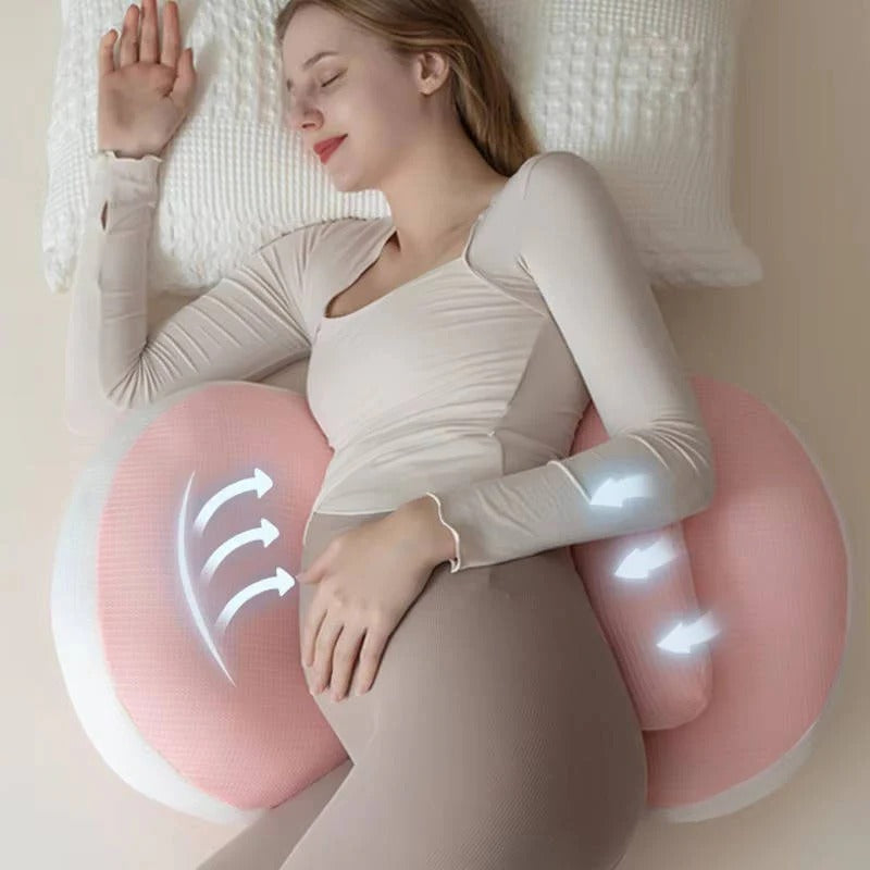 Dual Wedge Pregnancy Support Pillow - Ultimate Comfort for Expecting Moms