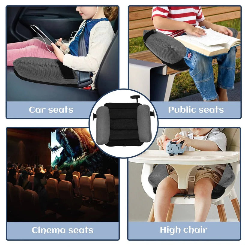 Inflatable Travel Seat Cushion for Kids - Portable Height Booster with Carry Bag