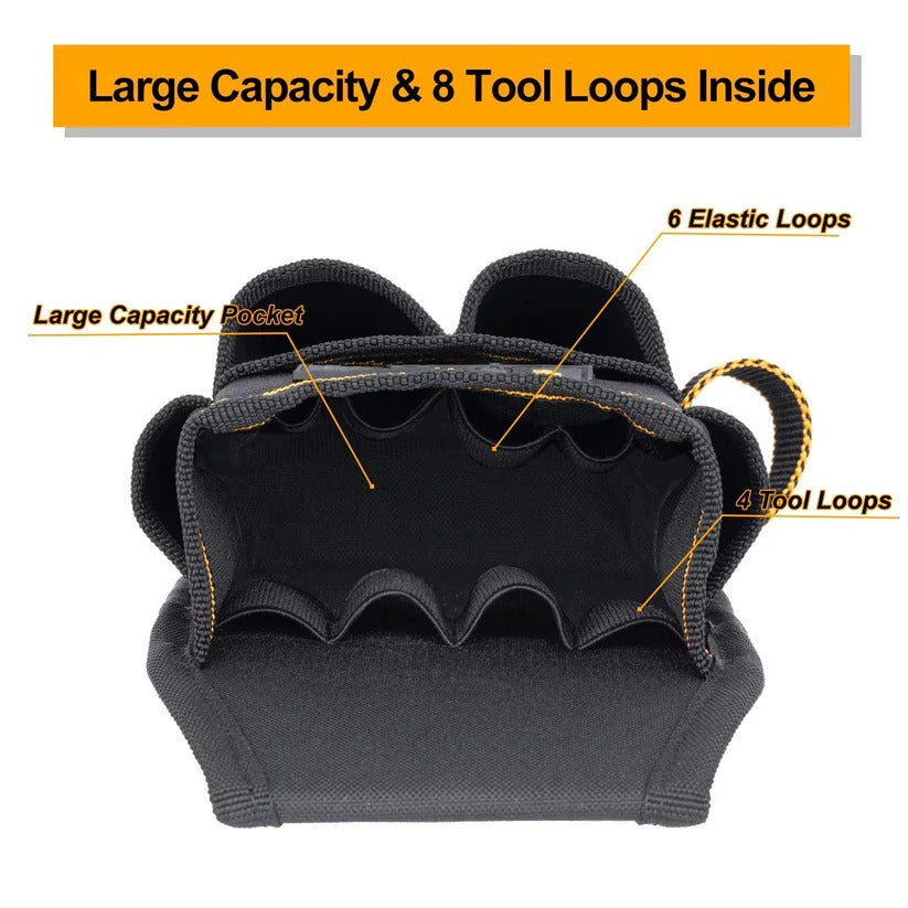 Heavy-Duty Electrician Tool Pouch with Adjustable Belt & Reinforced Base for Ultimate Durability