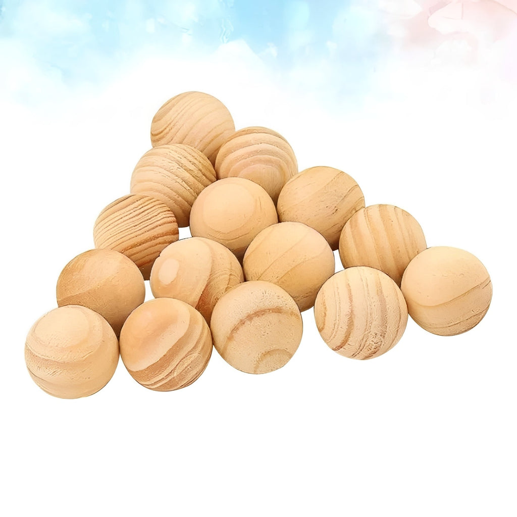 Natural Cedar Camphorwood Moth Repellent Balls - Eco-Friendly Protection for Closets and Drawers