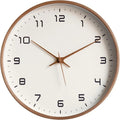 Classic 10-Inch Round Wooden Wall Clock - Elegant Home Decor with Timeless Design