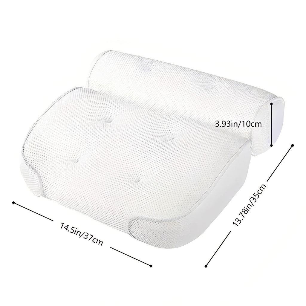 Premium Bathtub Pillow with Suction Cup Base - Ultimate Neck and Back Support for Relaxing Baths