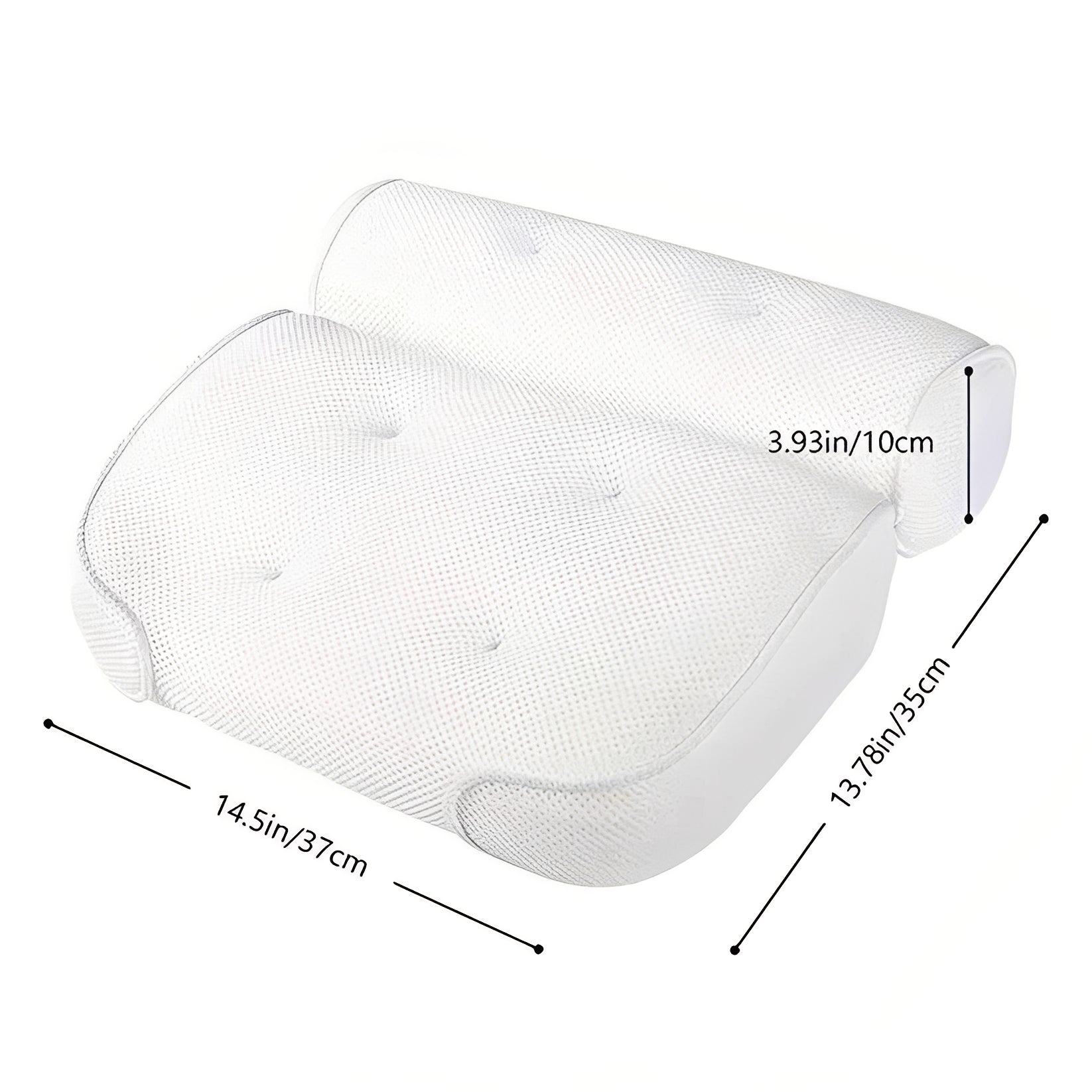 Premium Bathtub Pillow with Suction Cup Base - Ultimate Neck and Back Support for Relaxing Baths