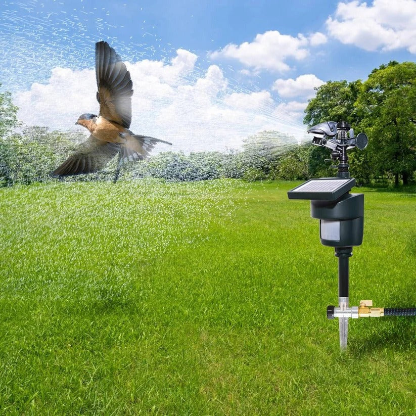 Solar-Powered Motion Sensor Bird Repeller - Eco-Friendly Outdoor Deterrent for Gardens and Patios