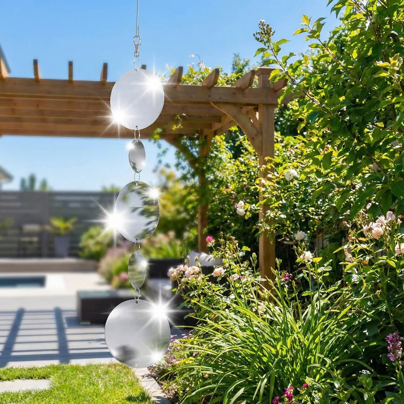 Reflective Bird Deterrent Spinner with Durable Hanging Tape - Outdoor Bird Repellent Solution