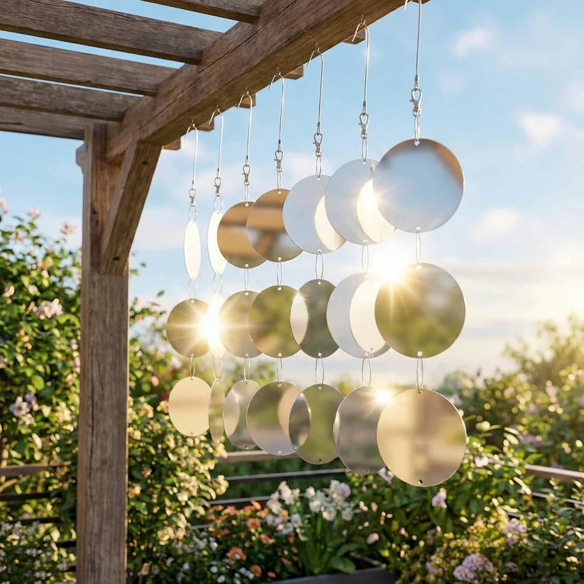 Reflective Bird Deterrent Spinner with Durable Hanging Tape - Outdoor Bird Repellent Solution