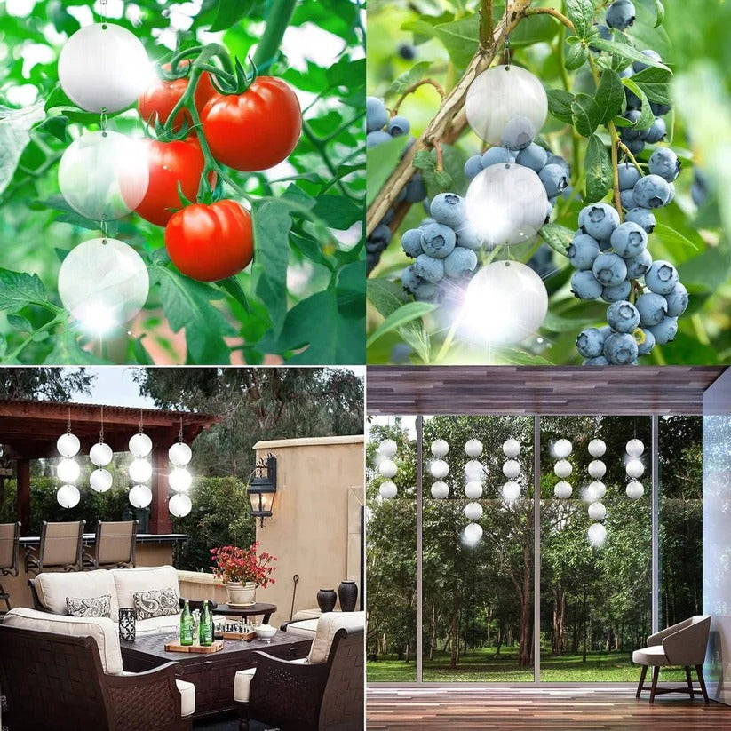 Reflective Bird Deterrent Spinner with Durable Hanging Tape - Outdoor Bird Repellent Solution