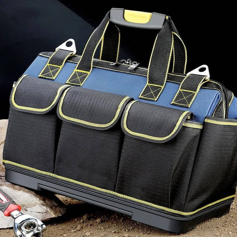 Waterproof Wide Mouth Opening Tool Bag - Durable Base for Easy Access & Organization