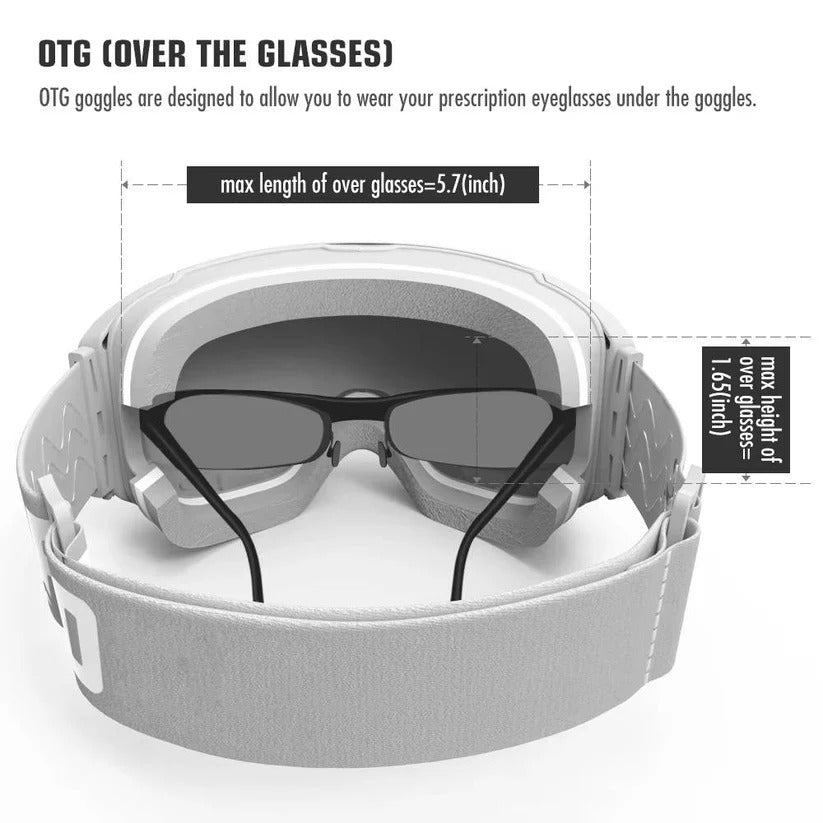 Premium Ski Goggles with Magnetic Interchangeable Lenses | Anti-Fog, UV400 Protection & Enhanced Visibility for Ultimate Snow Performance