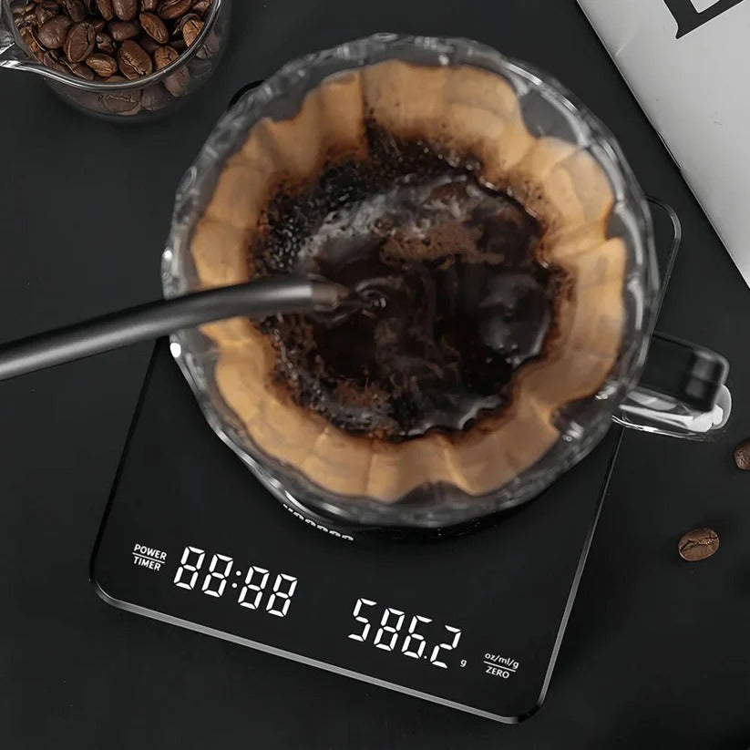 Precision Coffee Scale with Timer & Drip Mat - 3kg Capacity, Ideal for Perfect Brewing