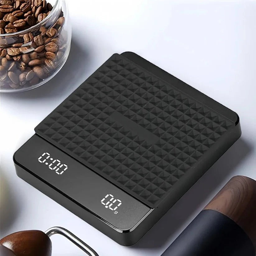 Precision Coffee Scale with Timer & Drip Mat - 3kg Capacity, Ideal for Perfect Brewing