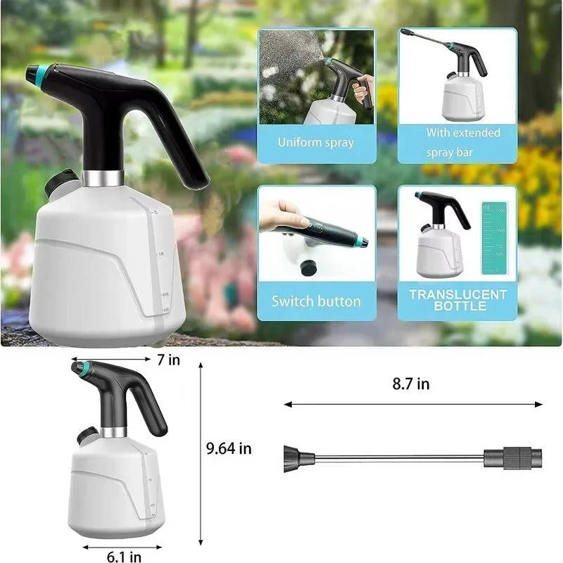 USB Rechargeable Electric Plant Mister with Adjustable Spray Settings - Perfect for Indoor & Outdoor Plants
