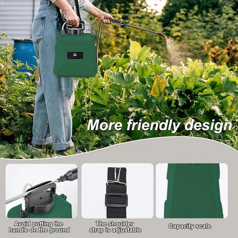 5L Battery-Powered Backpack Garden Sprayer with Adjustable Nozzles - Efficient, Lightweight, and Ergonomic Design for Easy Gardening