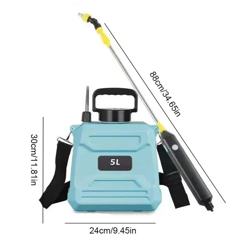 5L Battery-Powered Backpack Garden Sprayer with Adjustable Nozzles - Efficient, Lightweight, and Ergonomic Design for Easy Gardening