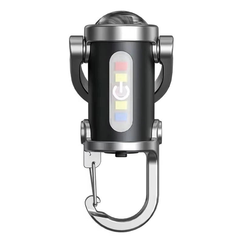 Rechargeable Keychain Flashlight - 6 Light Modes & COB Work Light - Compact, Portable & Versatile Illumination