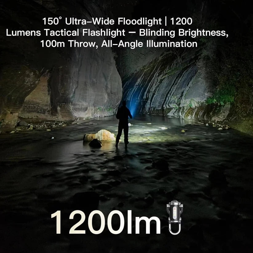Rechargeable Keychain Flashlight - 6 Light Modes & COB Work Light - Compact, Portable & Versatile Illumination