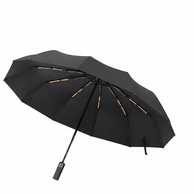Compact Foldable Umbrella with Ergonomic Large Grip Handle - 38-Inch Canopy for Ultimate Wind Resistance and Easy Carrying