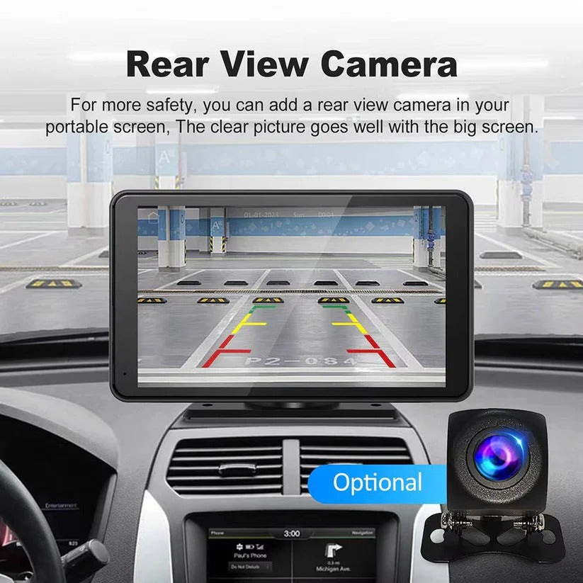 7-Inch Wireless Car Touchscreen Display with Voice Control - Perfect for Vehicles