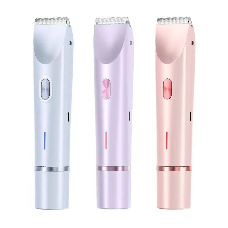 IPX7 Waterproof Women's Dual Head Body Trimmer - Rechargeable & Ergonomic Design for Effortless Grooming