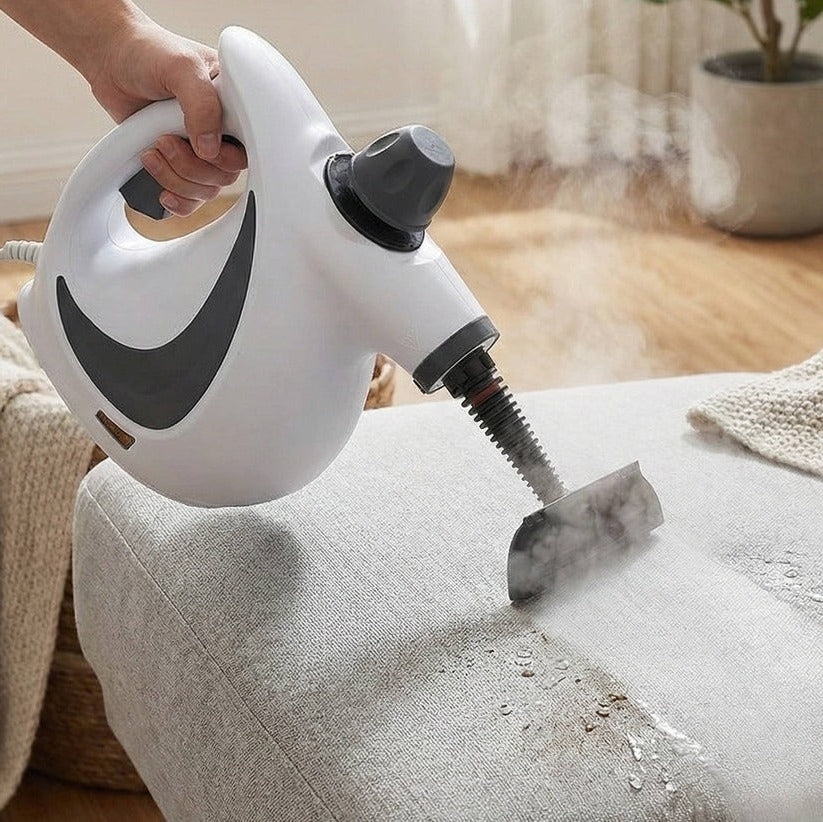 1050W Portable Steam Cleaner - 3 Bar Pressure with Multi-Brush Attachments for Deep Cleaning