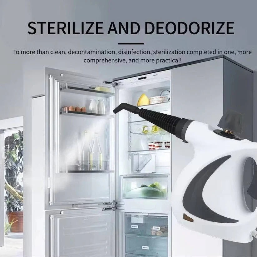 1050W Portable Steam Cleaner - 3 Bar Pressure with Multi-Brush Attachments for Deep Cleaning