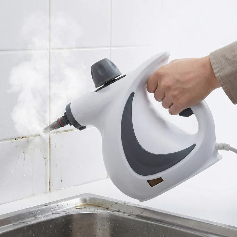 1050W Portable Steam Cleaner - 3 Bar Pressure with Multi-Brush Attachments for Deep Cleaning
