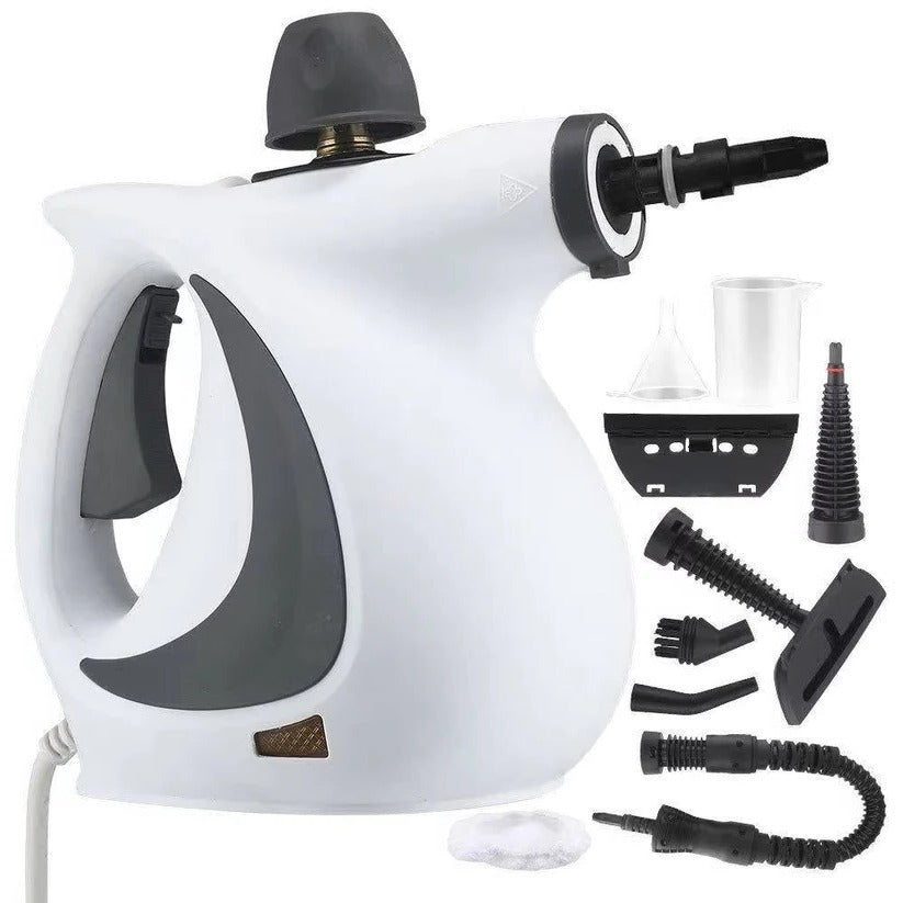 1050W Portable Steam Cleaner - 3 Bar Pressure with Multi-Brush Attachments for Deep Cleaning