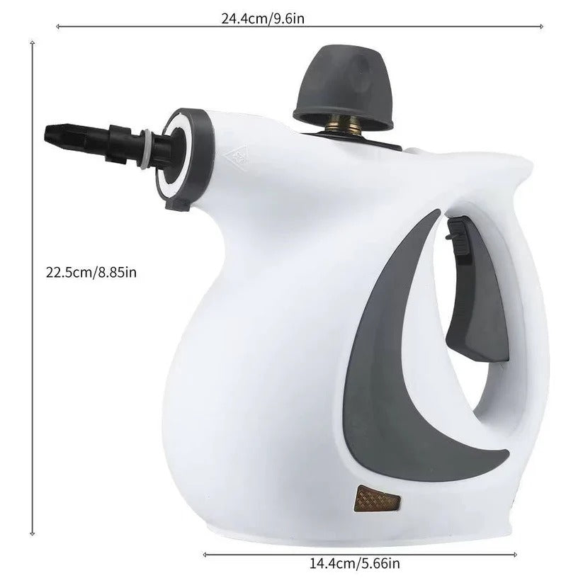 1050W Portable Steam Cleaner - 3 Bar Pressure with Multi-Brush Attachments for Deep Cleaning