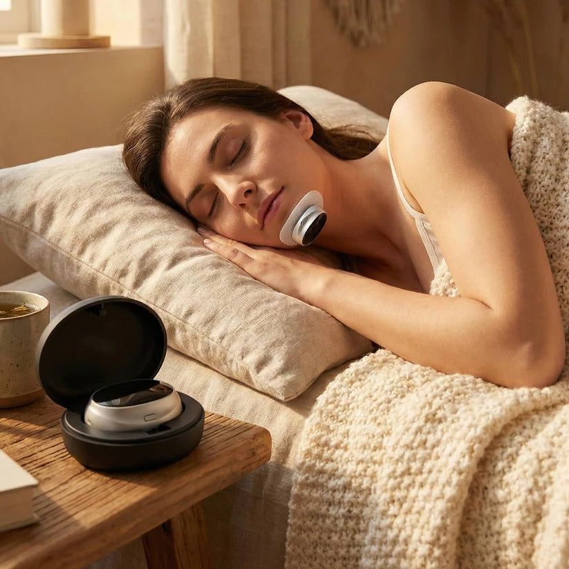 Smart Snoring Support Device with Automatic Stimulation Adjustment for Better Sleep Quality