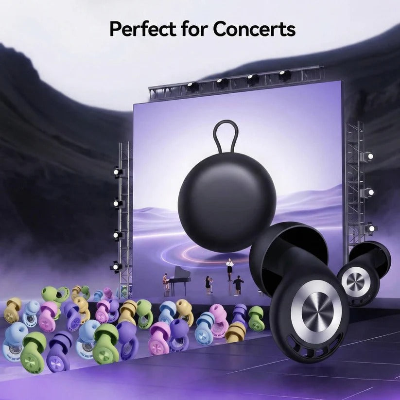 Premium Reusable Ear Plugs for Noise Reduction - Ideal for Sleeping, Travel & Concentration