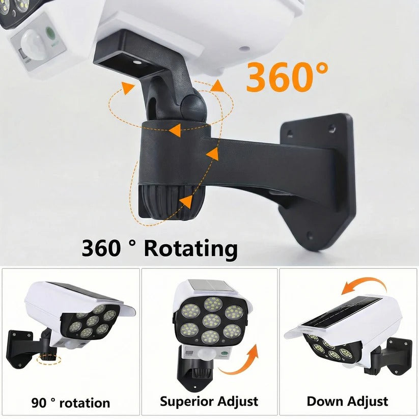 77 LED Solar Outdoor Floodlight with Motion Sensor - 3 Adjustable Lighting Modes for Security & Landscape Illumination