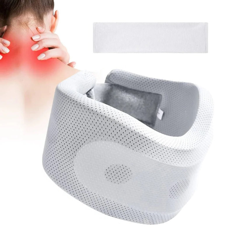 Comfortable Travel Neck Support Brace - Breathable Fabric & Adjustable Velcro Fit for Ultimate Support