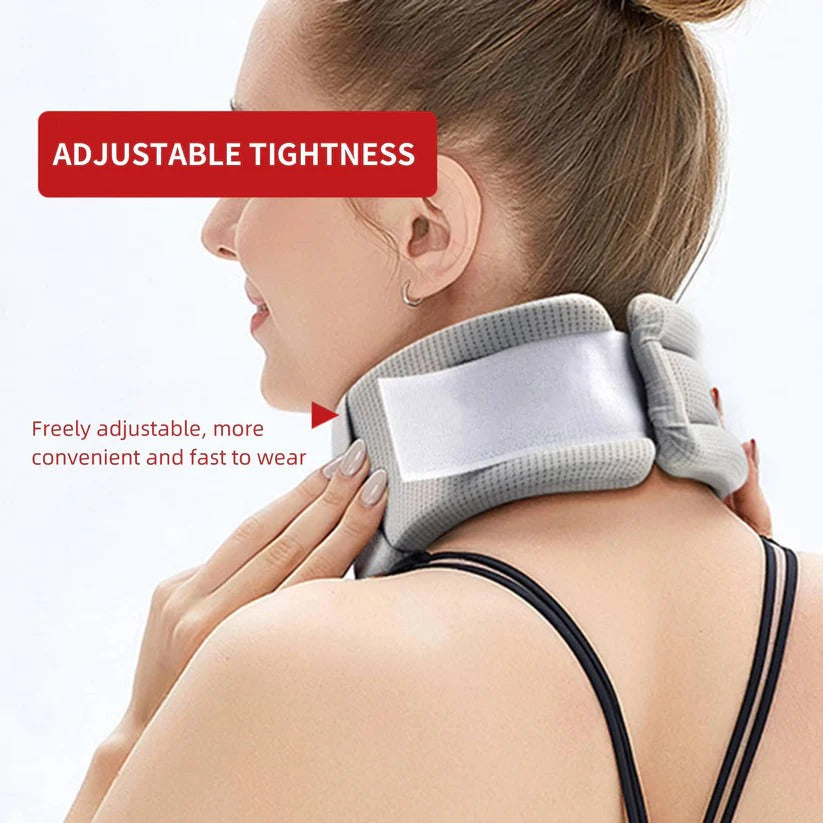 Comfortable Travel Neck Support Brace - Breathable Fabric & Adjustable Velcro Fit for Ultimate Support
