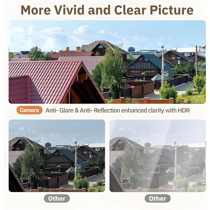 1080P Indoor WiFi Security Camera with Adhesive Window Mount & Two-Way Audio - Smart Home Surveillance