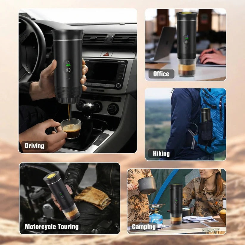 Portable 20 Bar Espresso Machine - Versatile for Capsule & Ground Coffee - Compact & Travel-Friendly
