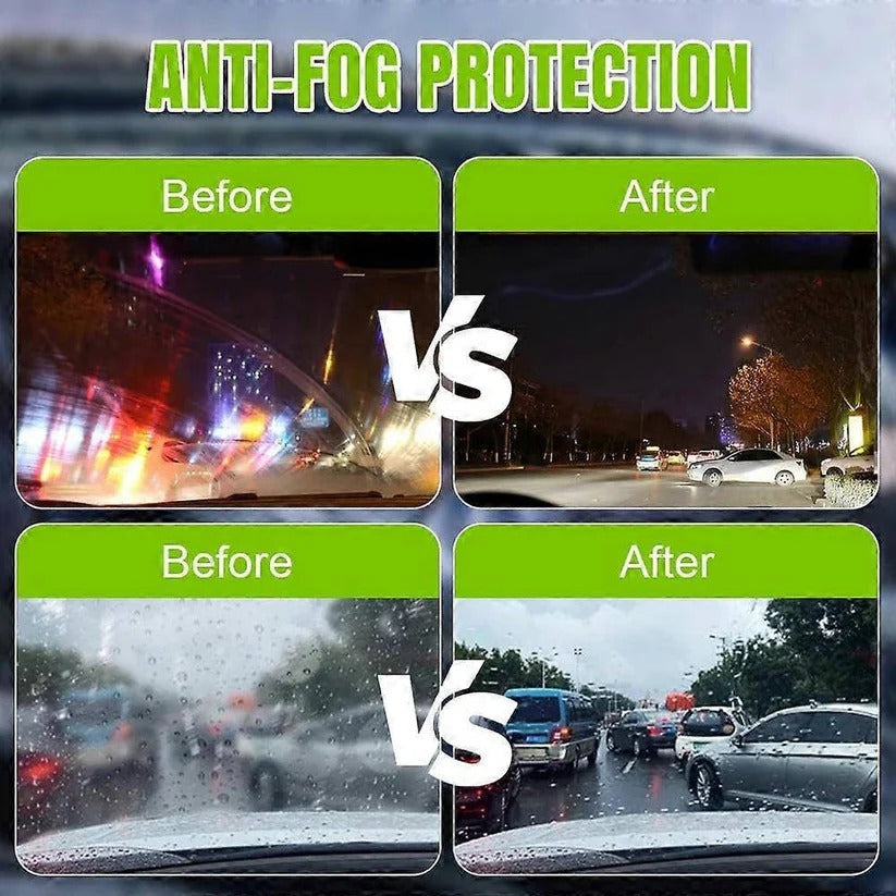 Set of 3 Car Window Glass Cleaning Brushes with Oil Film Coating - Streak-Free Shine & Easy Grip