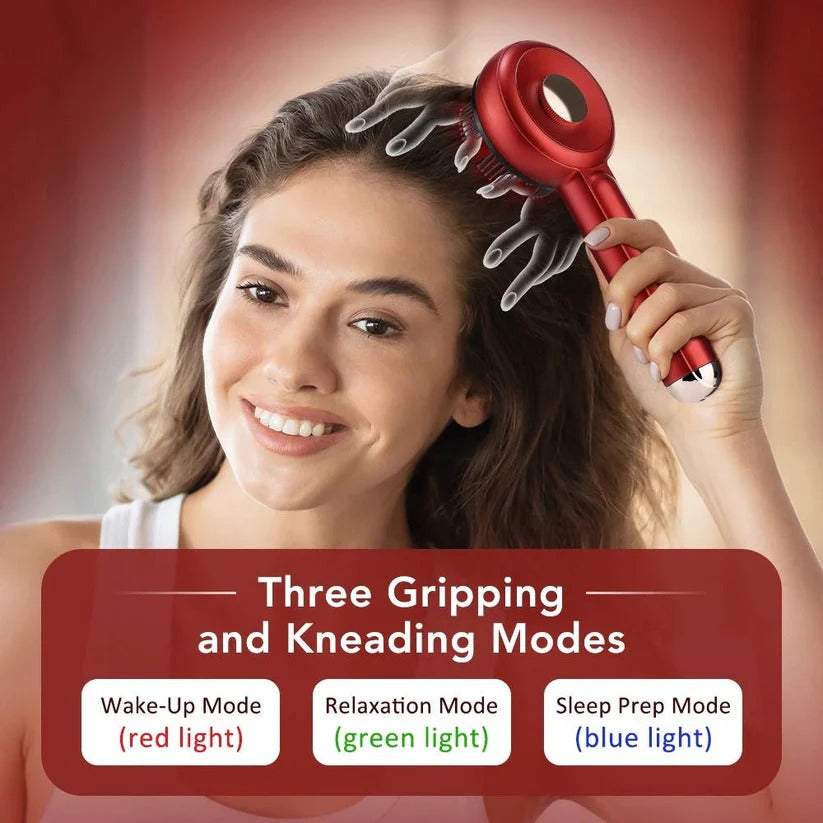 Red Light Scalp Massage Brush for Enhanced Hair Growth & Scalp Health