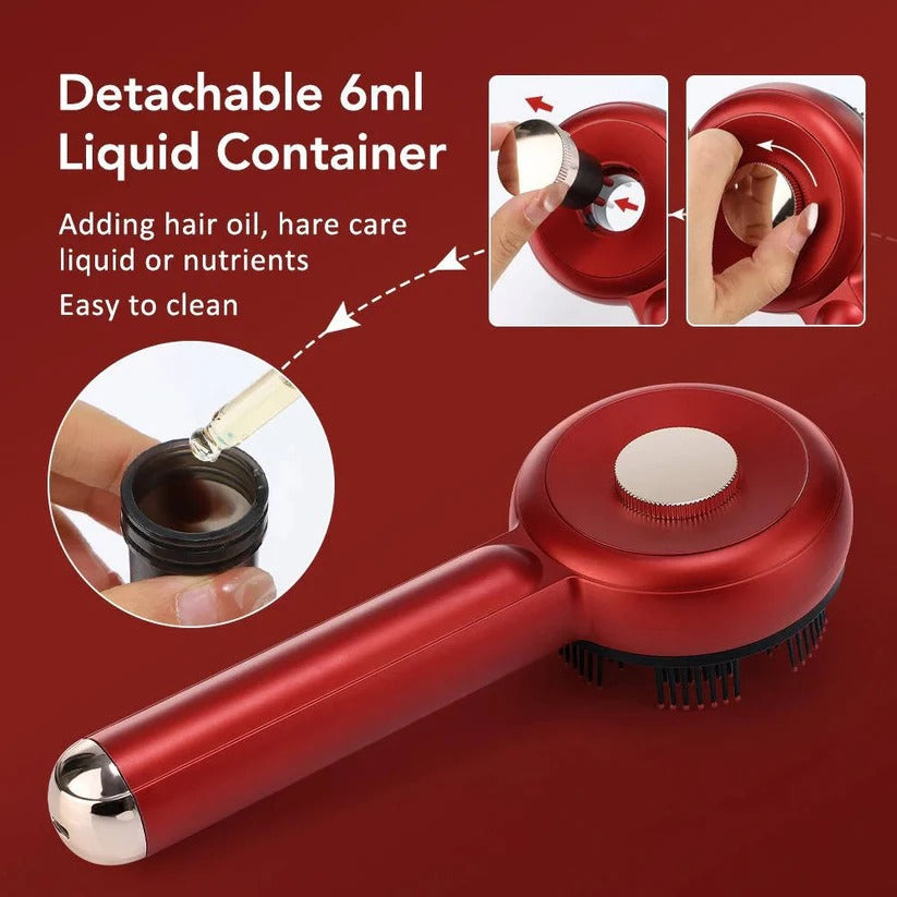 Red Light Scalp Massage Brush for Enhanced Hair Growth & Scalp Health