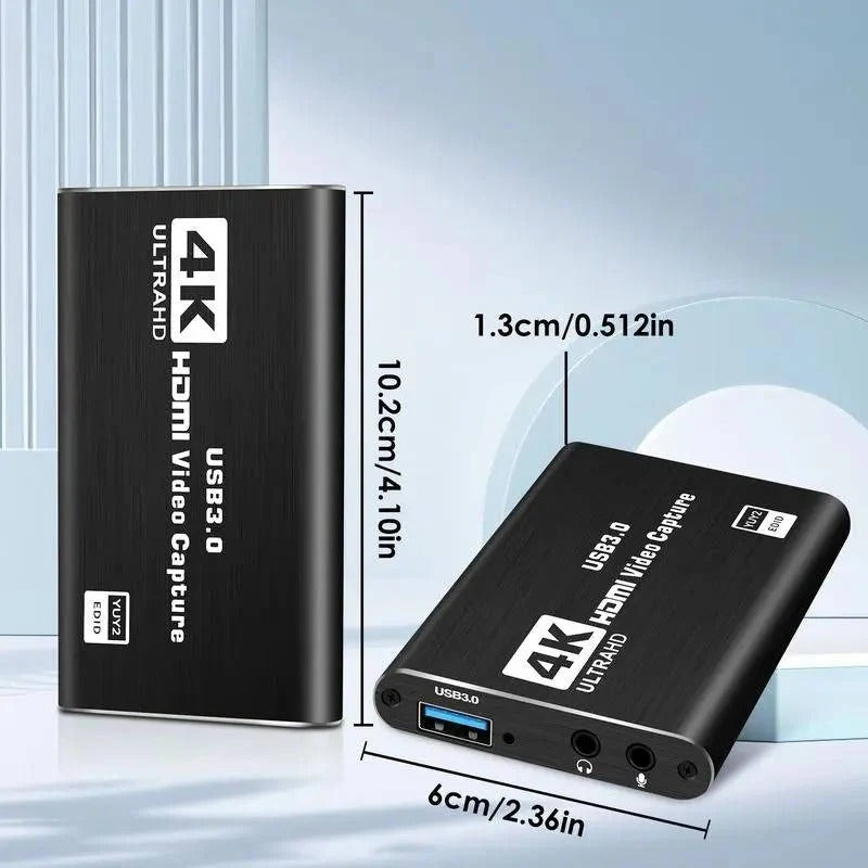 4K HDMI to USB 3.0 Video Capture Device - 1080P 60fps Recording for Streaming & Gaming