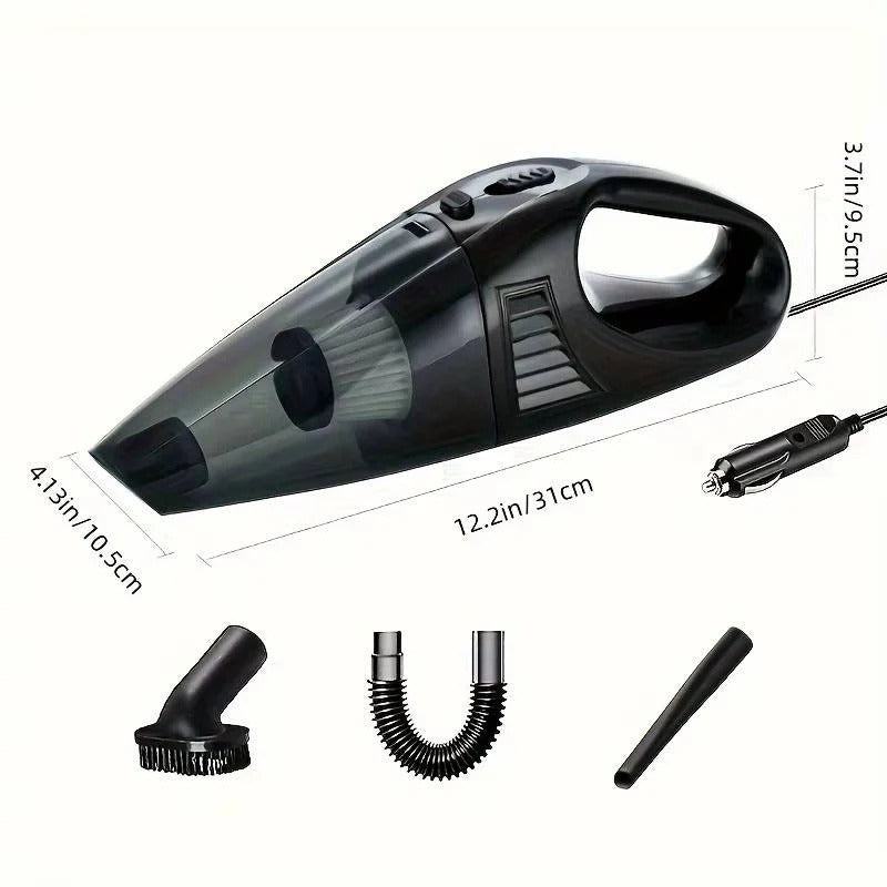 High-Suction 12V Corded Handheld Auto Vacuum for Interior Detailing - Powerful Car Cleaning Tool