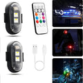 Rechargeable RGB LED Strobe Light with Remote Control - Color Changing Effects for Parties & Events
