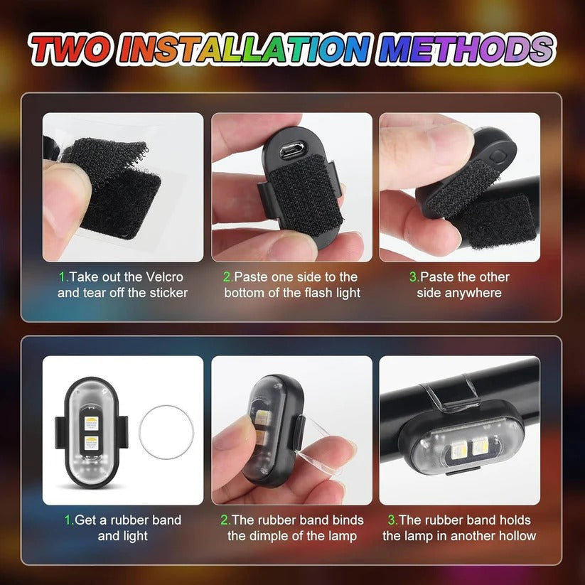 Rechargeable RGB LED Strobe Light with Remote Control - Color Changing Effects for Parties & Events