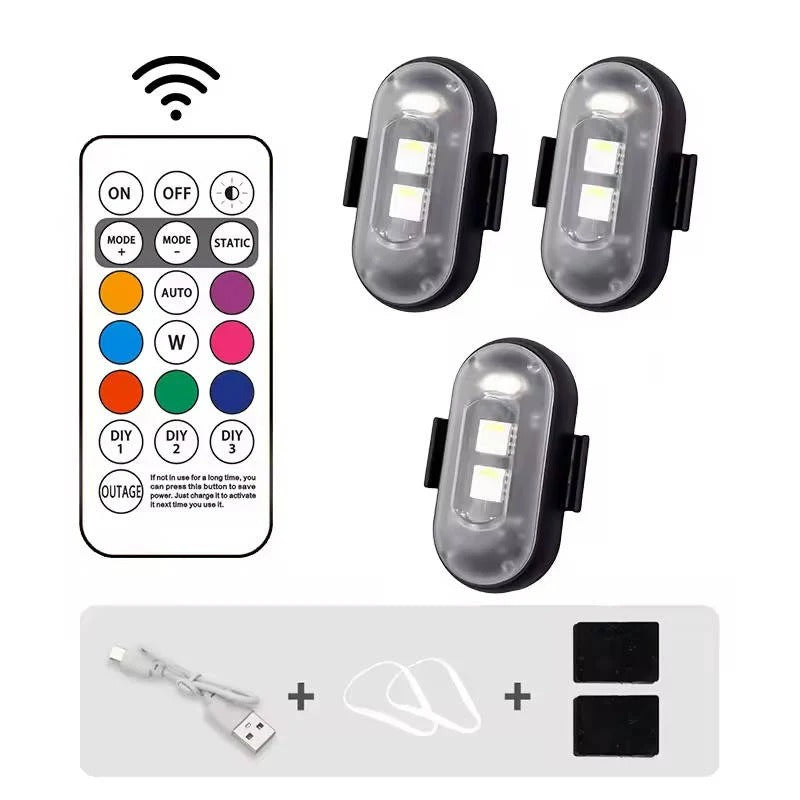 Rechargeable RGB LED Strobe Light with Remote Control - Color Changing Effects for Parties & Events