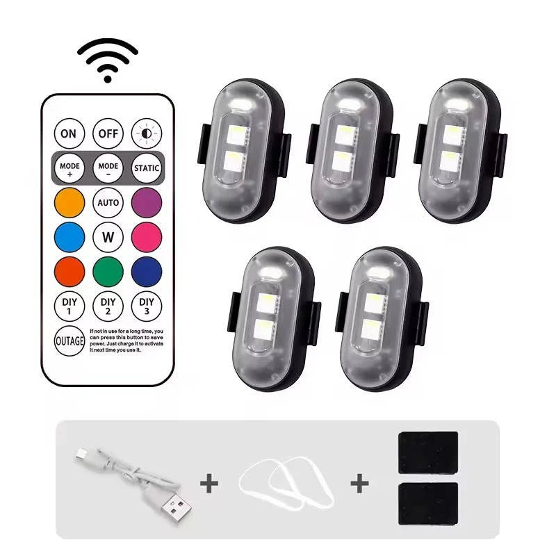 Rechargeable RGB LED Strobe Light with Remote Control - Color Changing Effects for Parties & Events