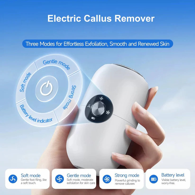 Rechargeable Electric Foot File with Adjustable Speed - Professional Callus Remover for Smooth Feet