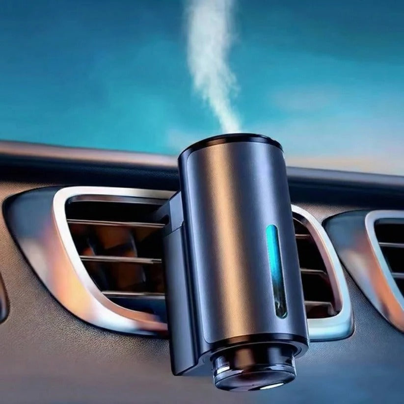 Waterless Car Aromatherapy Diffuser - Adjustable Fragrance Intensity + 3 Refill Bottles for Long-Lasting Freshness