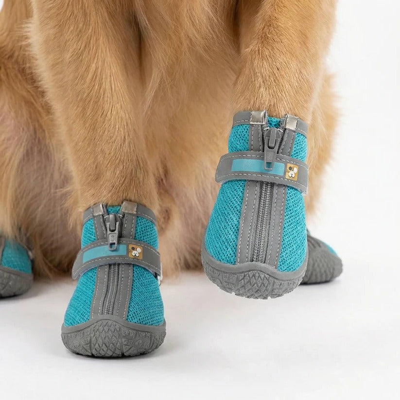 Waterproof & Breathable Dog Paw Boots with Non-Slip Sole - 4 Pack for Outdoor Adventures