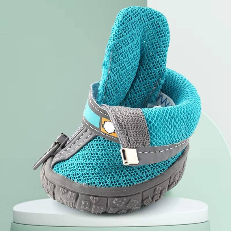 Waterproof & Breathable Dog Paw Boots with Non-Slip Sole - 4 Pack for Outdoor Adventures