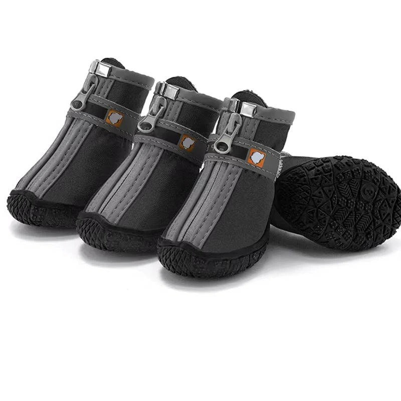 Waterproof & Breathable Dog Paw Boots with Non-Slip Sole - 4 Pack for Outdoor Adventures